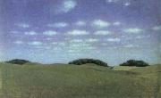 Vilhelm Hammershoi landscape from lejre oil on canvas